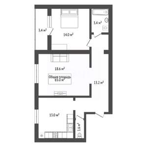 3-к квартира, вторичка, 65м2, 7/9 этаж